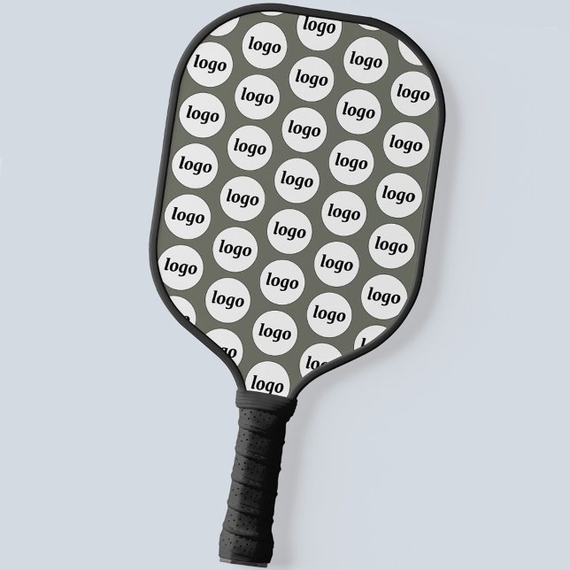 Raquette De Pickleball Logo simple Motif professionnel Sage Green (Logo pattern code business promotional pickleball paddle)