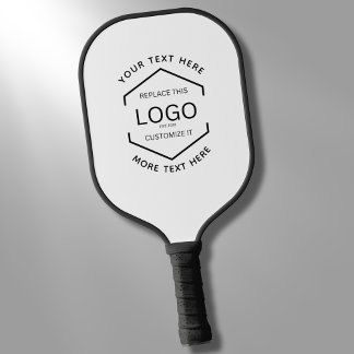 Raquette De Pickleball Logo simple Texte noir Entreprise Promotion