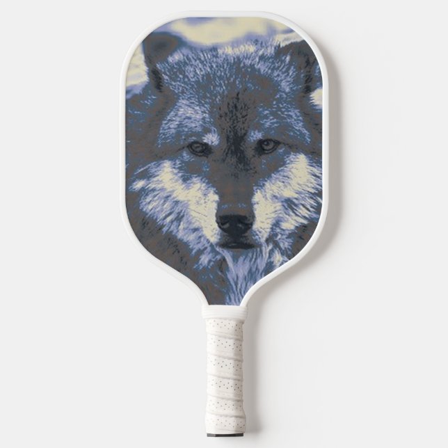 Raquette De Pickleball Loup, bleu (Recto)