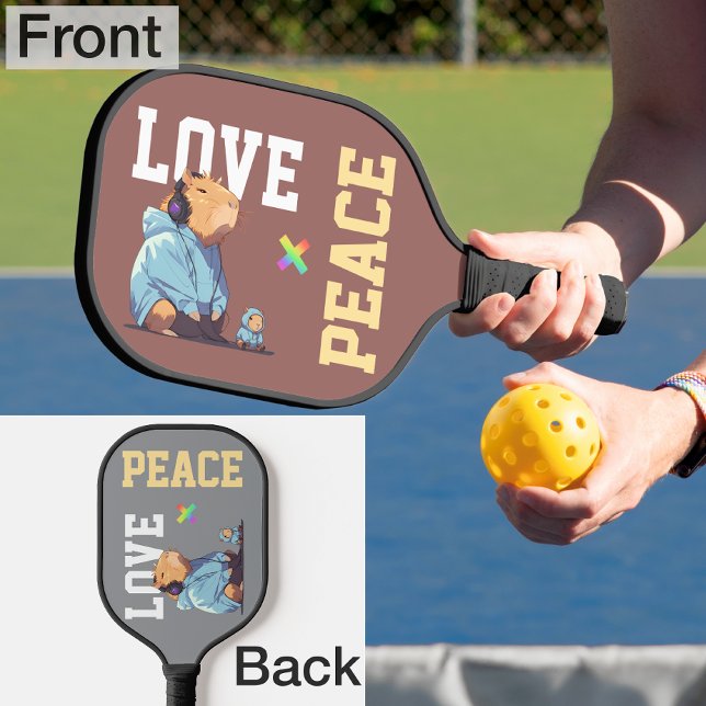 Raquette De Pickleball LOVE × CAPYBARA - Custom (Créateur téléchargé)