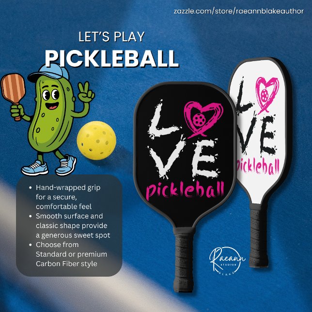 Raquette De Pickleball "Love Pickleball" Reverse Design Pickleball Paddle (Créateur téléchargé)