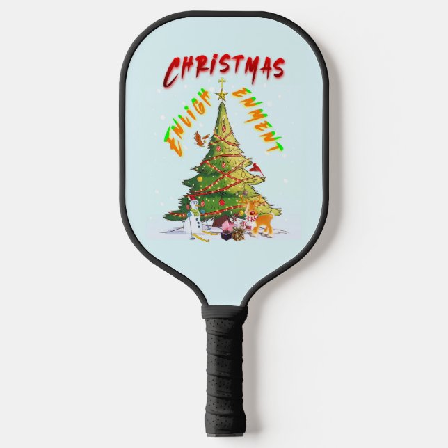 Raquette De Pickleball Lumière de Noël (Recto)