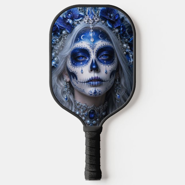 Raquette De Pickleball Lune de saphir Calavera – Céleste Bleu  (Recto)