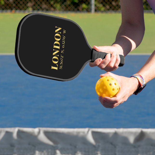 Raquette De Pickleball Lux Gold London Latitude & Longitude (Insitu)