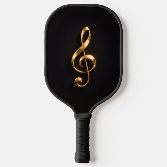 Raquette de Pickleball Luxe Noire 4, Clé de Sol Do (Verso)