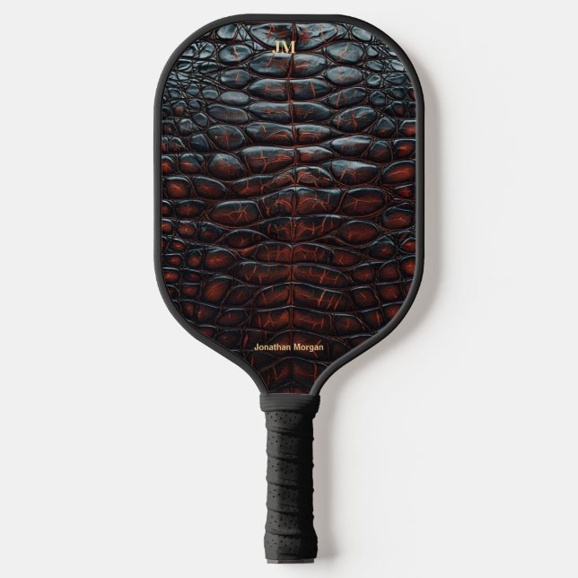 Raquette De Pickleball Luxury Executive Monogram Premium Leather  (Recto)