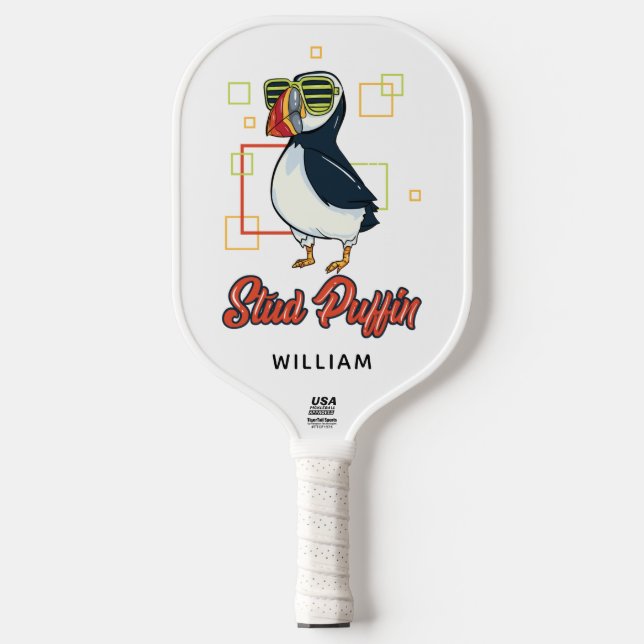 Raquette De Pickleball Macareux Studieux Oiseau de Mer Cadeau Personnalis (Recto)