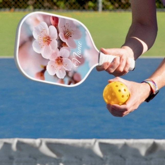 Raquette De Pickleball Magie de Fleur Rose (Pickleball paddle hand wrapped grip honeycomb core. 15.75” x 7.75” 8 oz weight. 
)