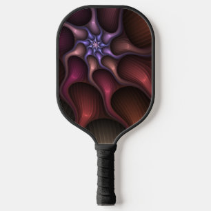Raquette De Pickleball Magique brillant Abstrait rayé coloré Fractal