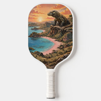 Raquette De Pickleball Magnifique dragon de Komodo surplombant la plage r