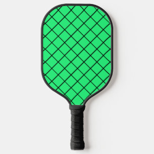 Raquette De Pickleball Maillage net noir sur pagaie de pickleball vert