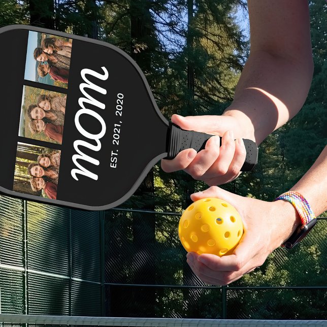 Raquette De Pickleball Maman a établi un script moderne gras noir 3 Photo (Créateur téléchargé)