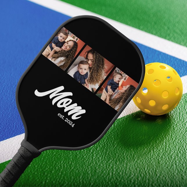 Raquette De Pickleball Maman a établi un script moderne Photo noir (Créateur téléchargé)