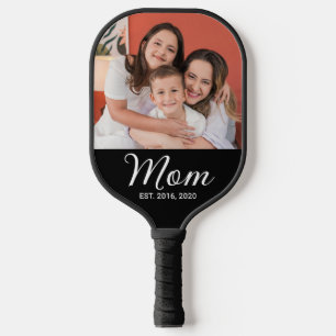 Raquette De Pickleball Maman a établi un script photo noir 