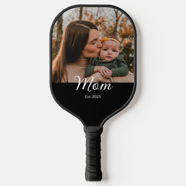 Raquette De Pickleball Maman a établi une photo de script amusant (Recto)