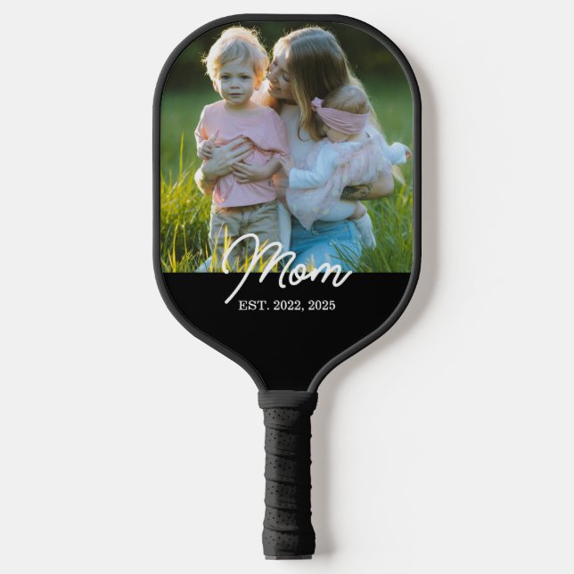 Raquette De Pickleball Maman a établi une photo de script amusant (Recto)