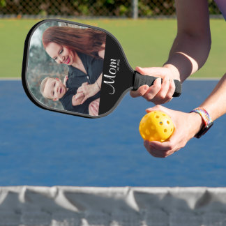 Raquette De Pickleball Maman a établi une photo de script moderne gras