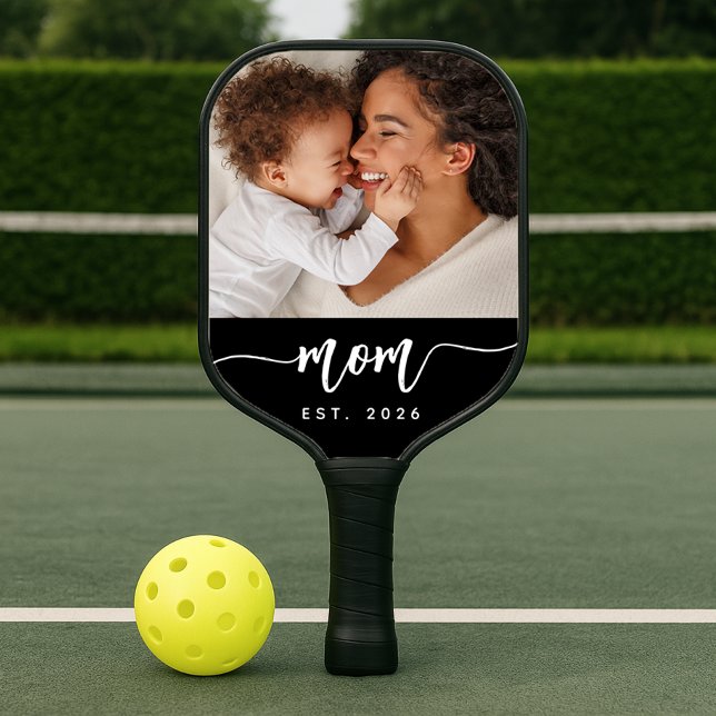Raquette De Pickleball Maman Typographie de script établie Photo (Créateur téléchargé)