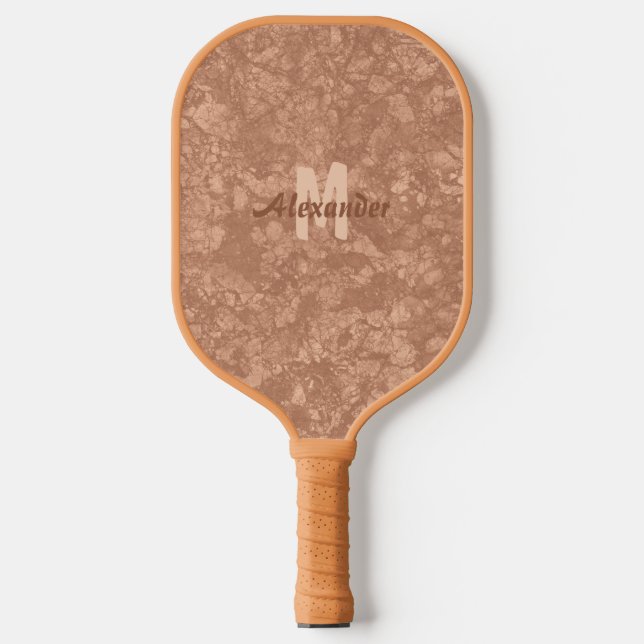 Raquette De Pickleball Marbre beige Terrazzo Texogramme (Recto)