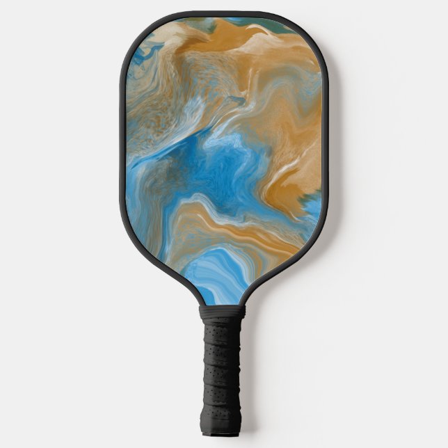 Raquette De Pickleball Marbre Brown et bleu (Verso)