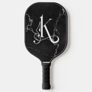 Raquette De Pickleball Marbre noir foncé décoratif K Personnalisé