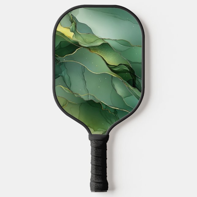 Raquette De Pickleball Marbre vert or (Recto)