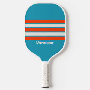 Raquette De Pickleball Marée du coucher de soleil rétro se précipitant su