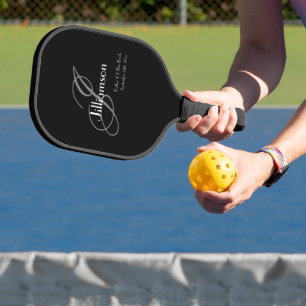 Raquette De Pickleball Mariage Père De La Mariée Cadeau Classique Monogra