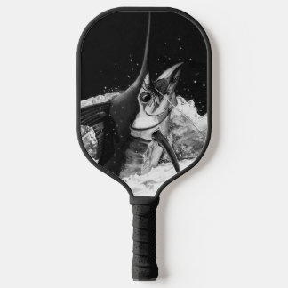 Raquette De Pickleball Marlin bleu en noir et blanc
