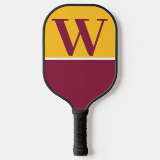Raquette De Pickleball Maroon & Gold 2 College Monogram Pickleball Paddle
