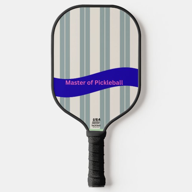 Raquette De Pickleball Master of Pickleball Paddle – Blue Wave Stripe  (Recto)