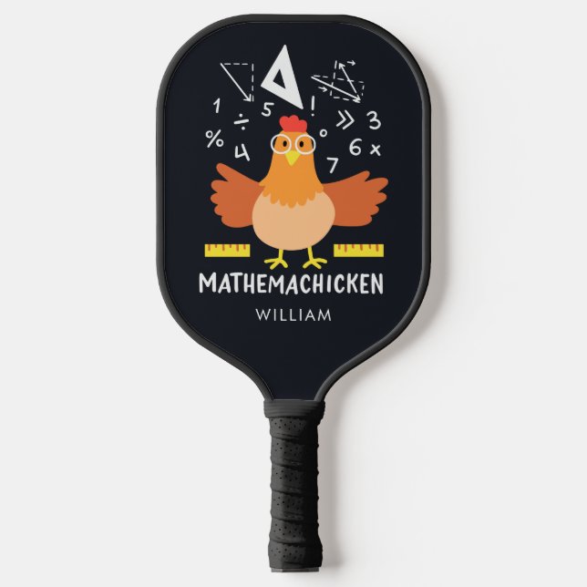 Raquette De Pickleball Maths de poulet Gag amusant Mathemachickicken ense (Recto)