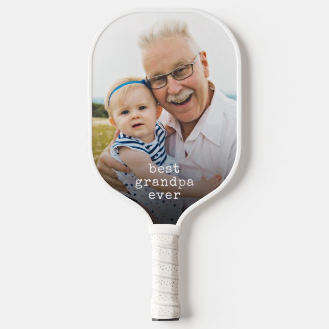 Raquette De Pickleball Meilleur Grand-Père jamais photo personnalisée (Recto)