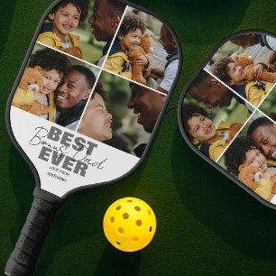 Raquette De Pickleball Meilleur Papa Bonus Moderne   Collage de Photos