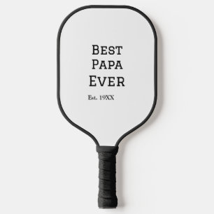 Raquette De Pickleball Meilleur papa jamais. Ajouter année nom de date pè