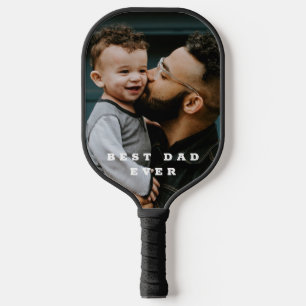 Raquette De Pickleball Meilleur papa Jamais photo complète personnalisée