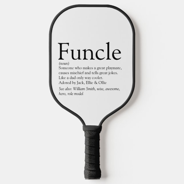 Raquette De Pickleball Meilleure définition moderne de tonton Funcle (Recto)