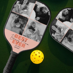 Raquette De Pickleball Meilleure Maman de Bonus Moderne   Collage de Phot