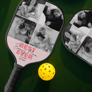 Raquette De Pickleball Meilleure Maman de Bonus Moderne Collage de Phot