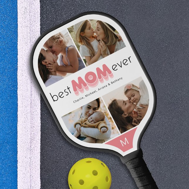 Raquette De Pickleball Meilleure Maman Jamais Photo Collage Pickleball Pa (Créateur téléchargé)