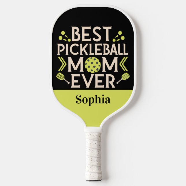 Raquette De Pickleball Meilleure maman Pickleball jamais Nom personnalisé (Recto)