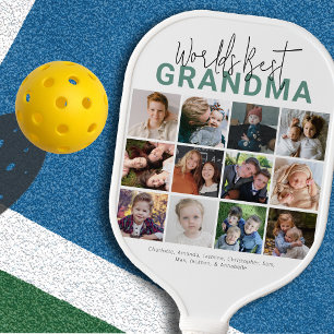 Raquette De Pickleball Meilleurs Mondes Grand-Mère Verte Collage de Pho