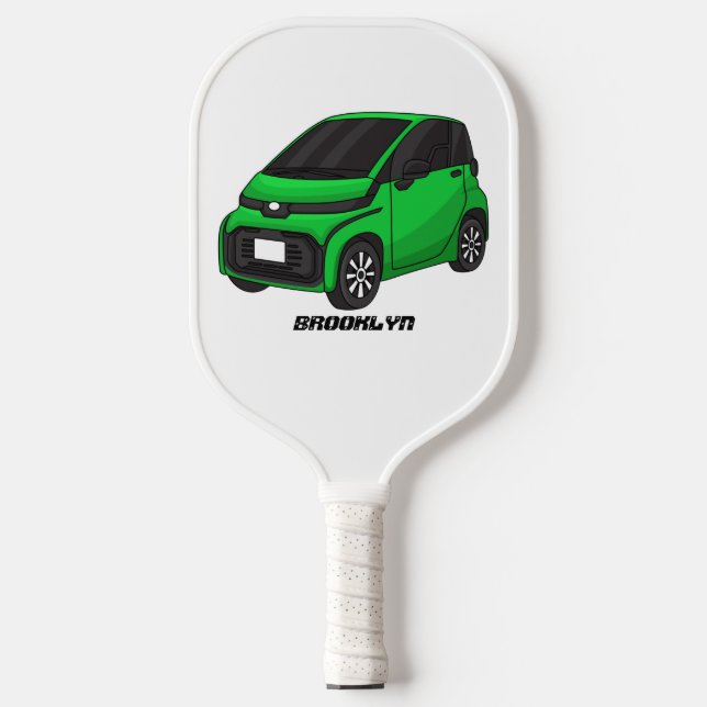 Raquette De Pickleball Mignonne micro-voiture verte (Recto)