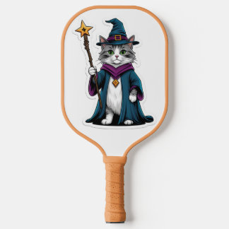 Raquette De Pickleball Mini chat sorcier avec bâton magique