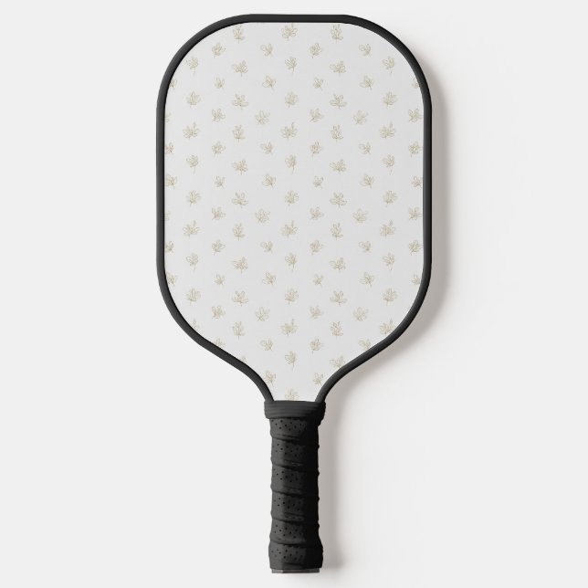Raquette De Pickleball Minimal Botanical Line Art Pattern (7) (Recto)