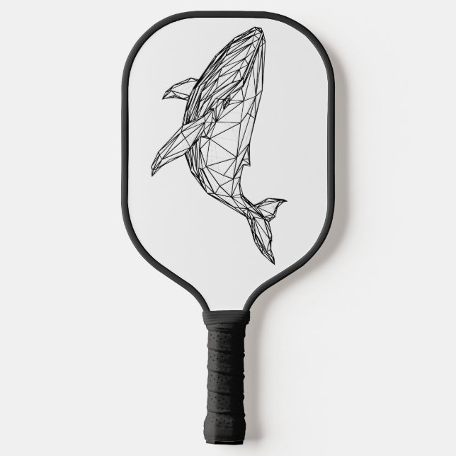 Raquette De Pickleball Minimalist Geometric Whale Pickleball Paddle (Verso)