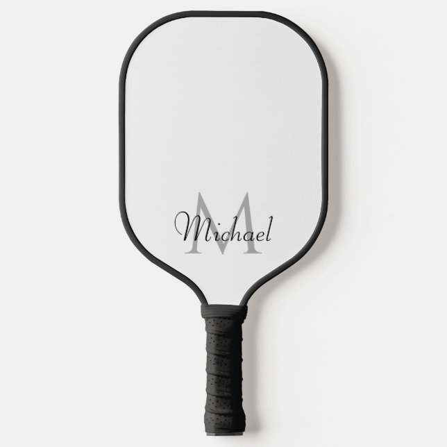 Raquette De Pickleball Modèle de design élégant monogramme double face (Recto)