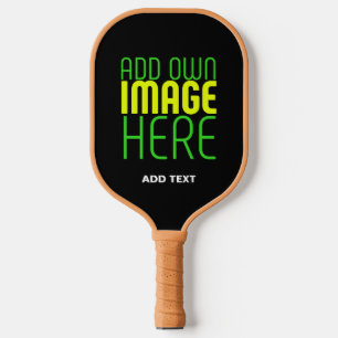 RAQUETTE DE PICKLEBALL MODÈLE DE TEXTE D'IMAGE NOIRE SIMPLE ET MODERNE