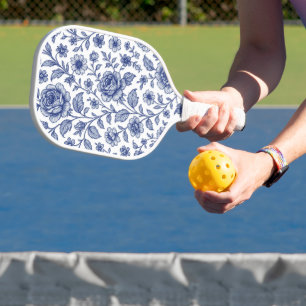 Raquette De Pickleball Modèle Floral Royal Bleu Rose