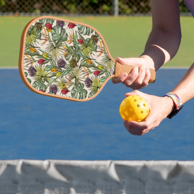 Raquette De Pickleball Modèle floral tropical (Insitu)